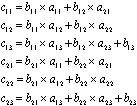 Calculation of a composite transformation