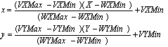 W-V Transformation equations