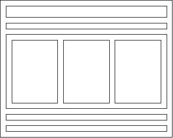 Complex three column web page layout design