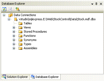 Database explorer view