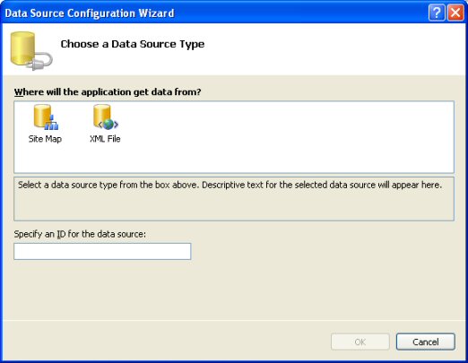 Data source configuration wizard