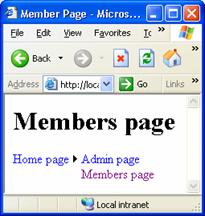 Members page
